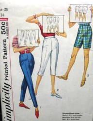 4886 SIMPLICITY PROPORTIONED SLIM PANTS 3 LENGTHS, HEIGHTS PATTERN 28" WAIST